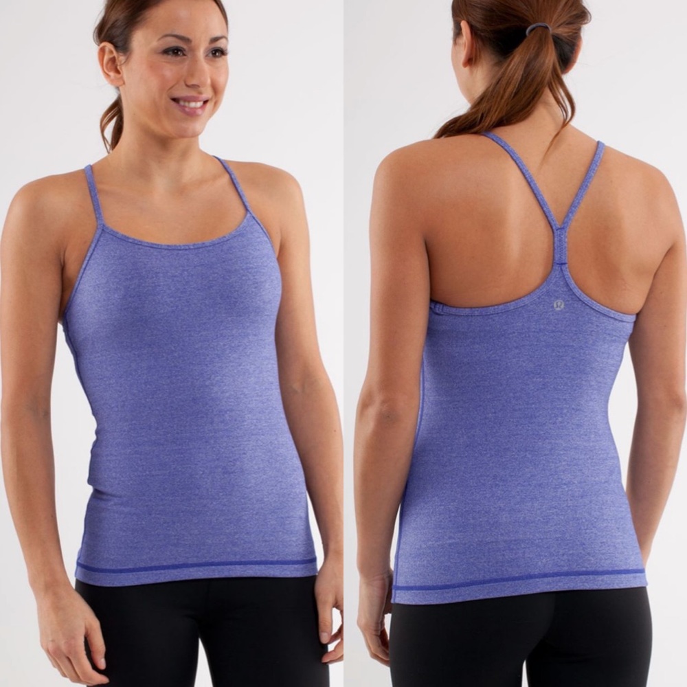 Lululemon Power Y Tank Heathered Pigment Blue 2